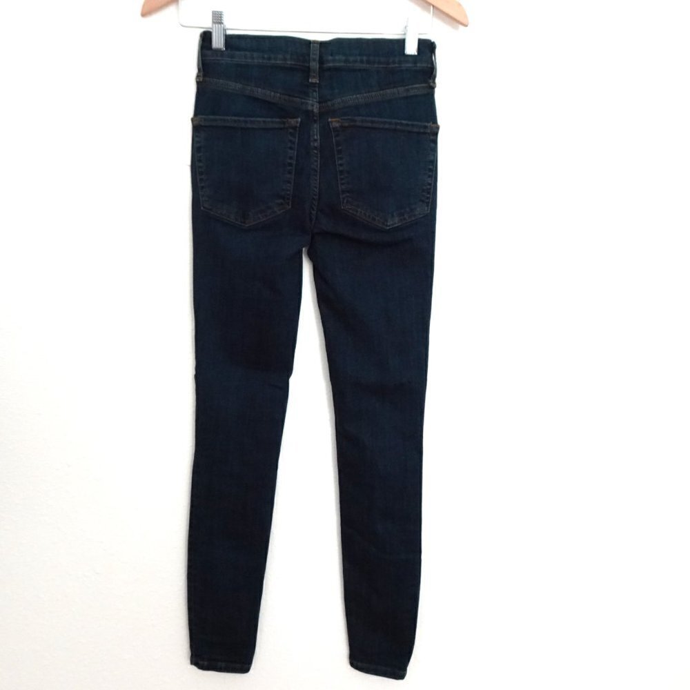 Free People Distressed Knee Jeans Women's Size 24 Blue Denim High Rise - Picture 4 of 8